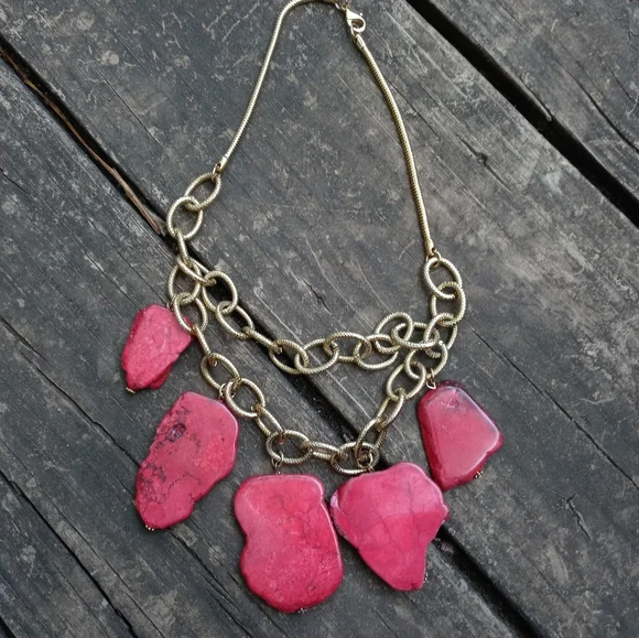 🌞🎀 Bibi NECKLACE🩸Red Coral Stones - Picture 4 of 6